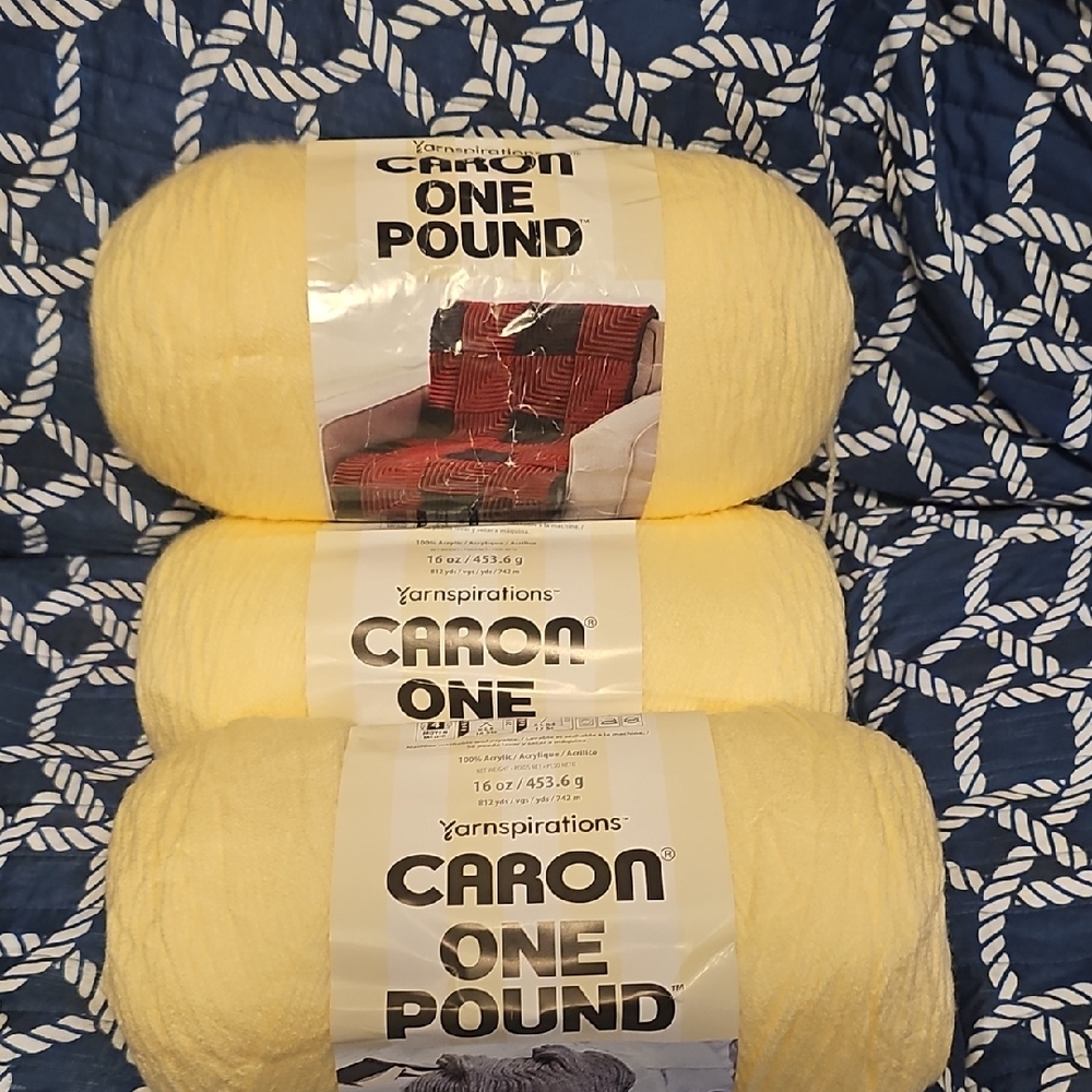 Caron One Pound Yarn in Yellow